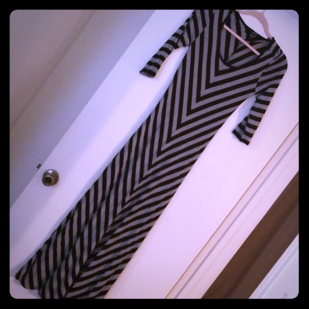 Striped maxi dress